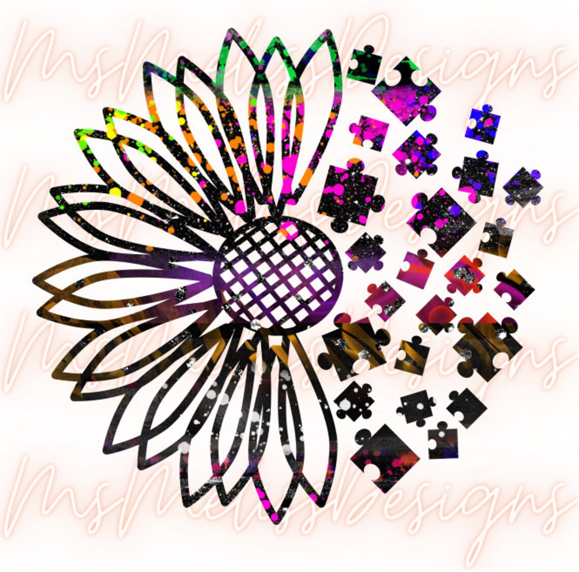 Autism Flower PNG Digital Download Flower PNG Clipart Etsy UK
