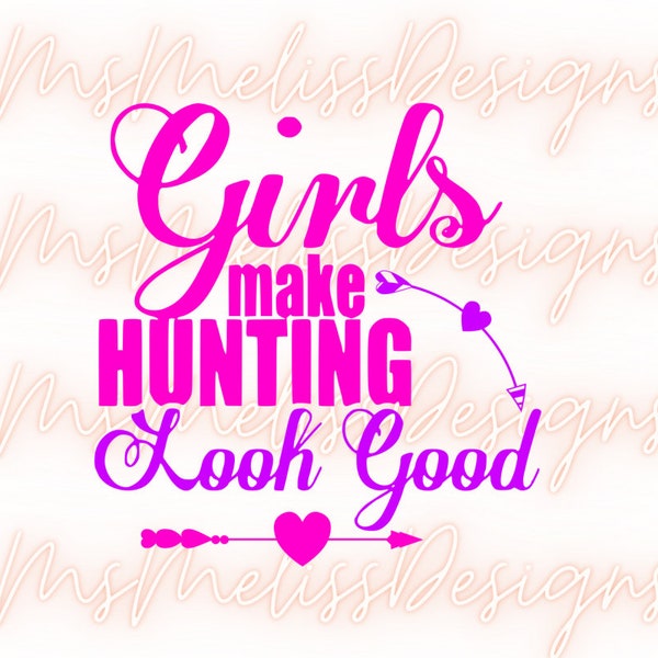 Girl Hunting Svg Etsy