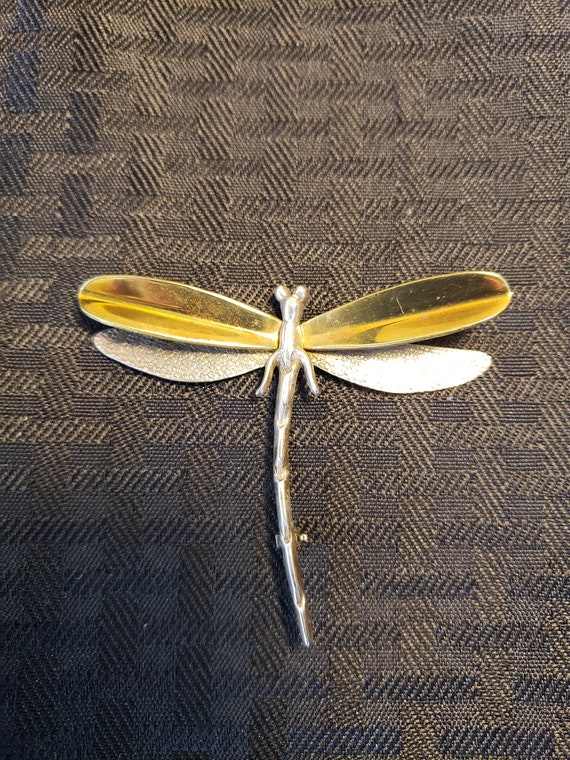 LATON Taxco Sterling Silver Two-Toned Dragonfly Br