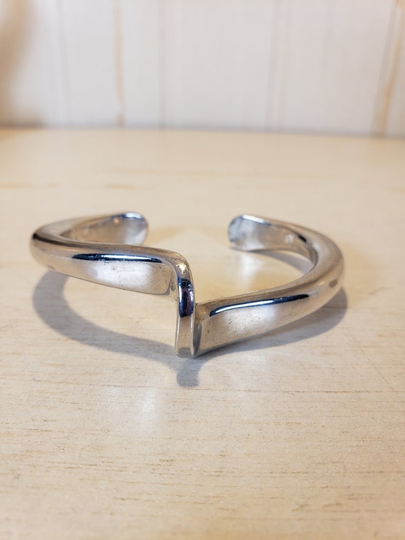 Very Unique Vintage Southwest Sterling Silver Inlay Wood Bracelet Very Unique Vintage Southwest Sterling Silver Inlay Wood Bracelet