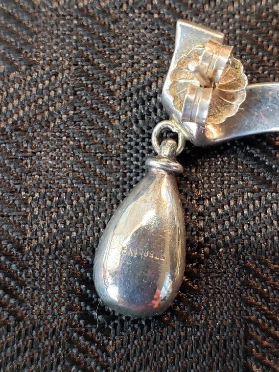Vintage Navajo Sterling Silver Malachite Opal Inl… - image 9