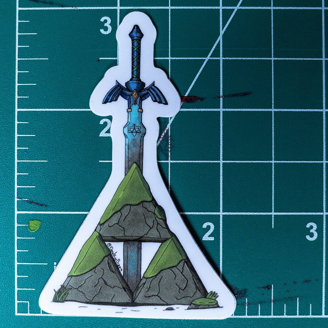 Master Sword in the Tri-force Stone - Etsy