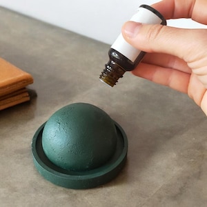 Concrete Green Oil Scent Stone, Essential Diffuser Stone, Home Air Freshener, Aroma Therapy Spa Fragrance, Unique Room Fragrance Decor