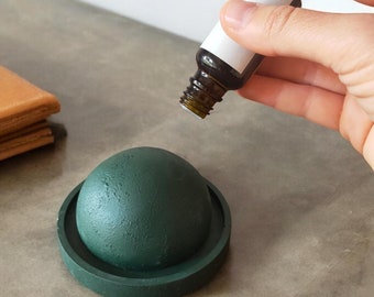 Concrete Green Oil Scent Stone, Essential Diffuser Stone, Home Air Freshener, Aroma Therapy Spa Fragrance, Unique Room Fragrance Decor
