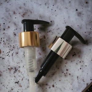 Soap Dispenser Tools, 24 mm Black Pump with Lotion Bottle, Silver and Gold Pump