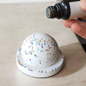 Handgemachter Beton Duftstein Diffusor: Muschel Dekor