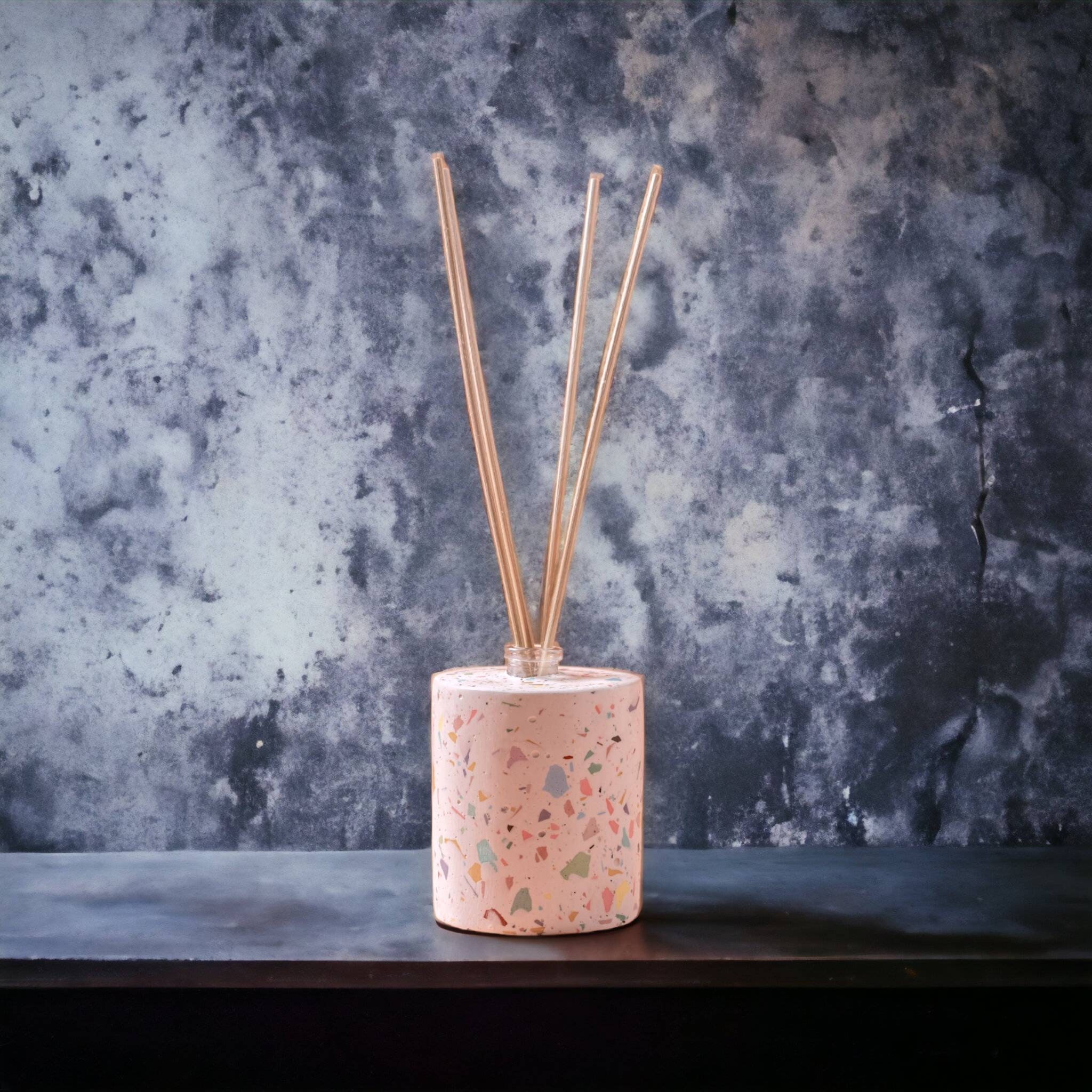 Terrazzo Reed Diffusor Flasche leer, handgemachte Beton Raum Duft Box, Haus  und Badezimmer Dekor, Nachfüllen Parfüm Behälter Raum Dekor - .de