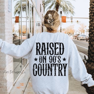 Raised on 90's country svg, country music svg, distressed svg, country vibes svg, country girl svg, cowboy svg, cowgirl svg, western svg image 5