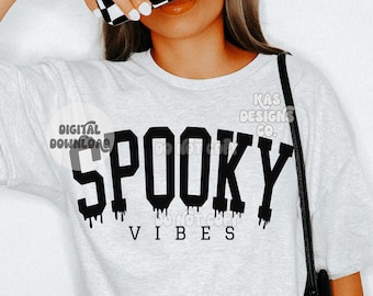 ORIGINAL CREATOR - Spooky vibes - Halloween - Fall cricut files - Spooky season - DIY - Spooky vibes svg - fall sweatshirt - halloween shirt