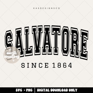 Salvatore since 1864 - Salvatore brothers - Mystic falls - Design only - Sweatshirt - Mystic falls diy shirt - Cute shirt - Damon Salvatore