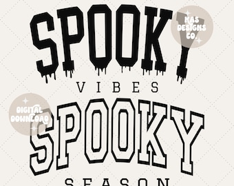 ORYGINALNY TWÓRCA - Spooky vibes svg - Spooky season svg - Spooky svg - Halloween svg - Halloween vibes svg - Halloween season - spooky szn