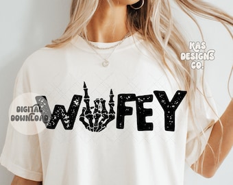 Moglie in formato SVG - Distressed SVG - Trendy - Vita della moglie - Moglie in formato SVG - Sposa futura - Camicia della moglie - Sublimazione in formato SVG - Png - File di taglio - Scheletro in formato SVG