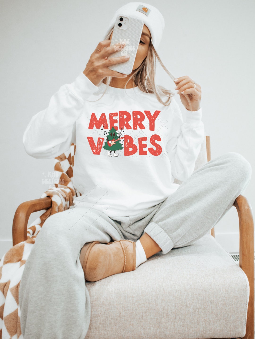 Merry Vibes Svg Sublimation Vibes Svg Trendy Svg - Etsy