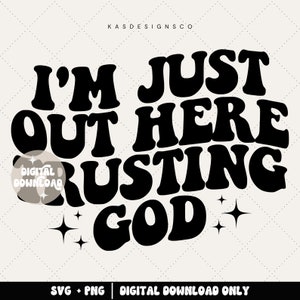 Estou aqui confiando em Deus svg - Fé svg - Deus é maior que svg - Cristão svg - Religioso svg - Fé png - Ondulado svg - Confie em Deus