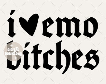 Me encanta el emo svg, emo girl svg, emo forever png, emo sticker svg, corazón svg, temporada espeluznante, vibraciones espeluznantes, svg espeluznante, todavía emo shirt svg, png
