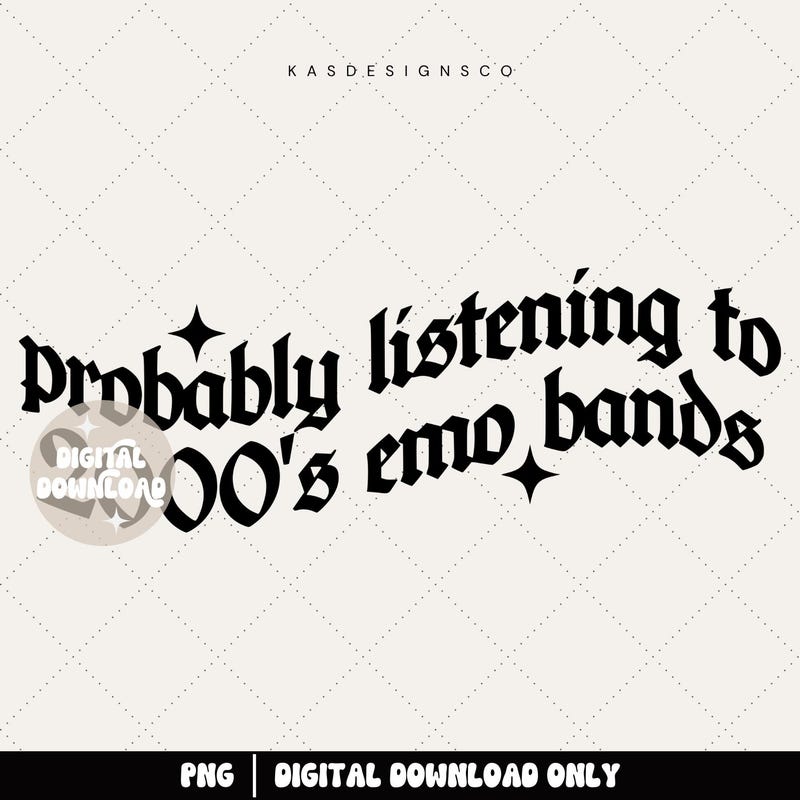 Girly Emo Sticker - Etsy