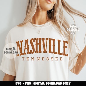 Nashville Tennessee SVG + PNG - Nashville svg - Boho svg - Boho png - Boho tee - DIY tshirt - shirt muziekstad - grafisch shirt - Cricut gesneden
