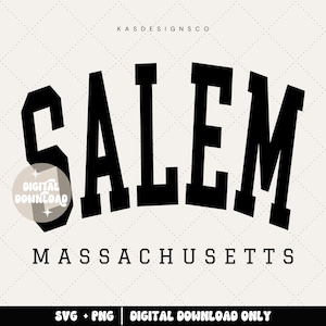 Salem MA - Salem Massachusetts - Digital file only - College sweatshirt - October vibes - Witch vibes - Spooky season svg - Spooky vibes