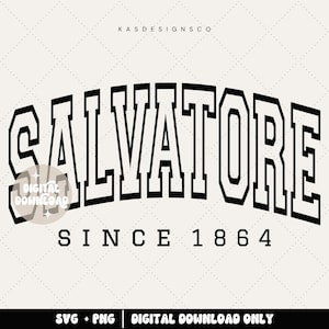 Salvatore svg - Salvatore png - Mystic falls svg - Mystic falls design - Design only - Mystic falls shirt - TVD svg - TVD png - Salvatores