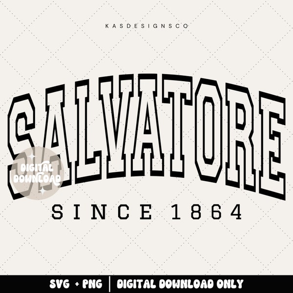 Salvatore svg - Salvatore png - Mystic falls svg - Mystic falls design - Design only - Mystic falls shirt - TVD svg - TVD png - Salvatores