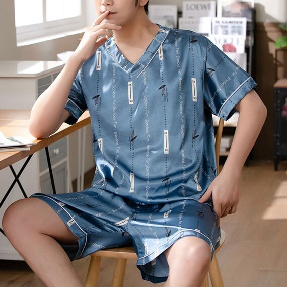 Silk Pajama Shirt Unisex T Shirt Top 