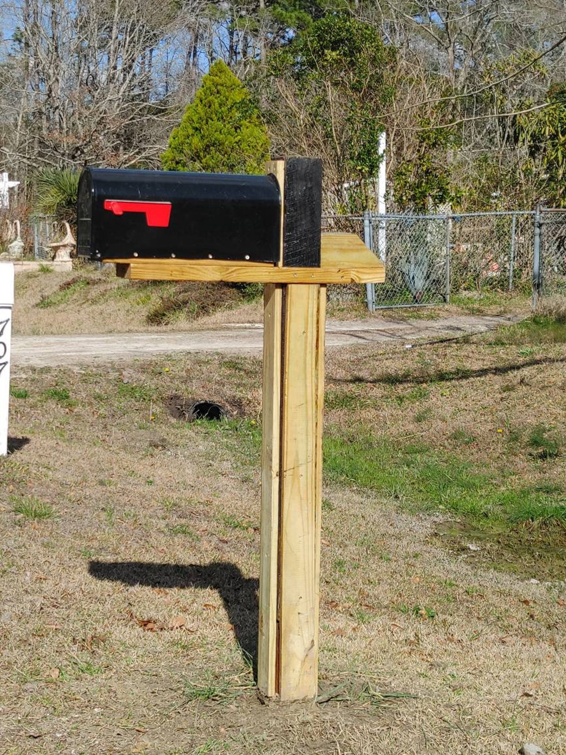 Handmade creative all wood mailbox post. Etsy