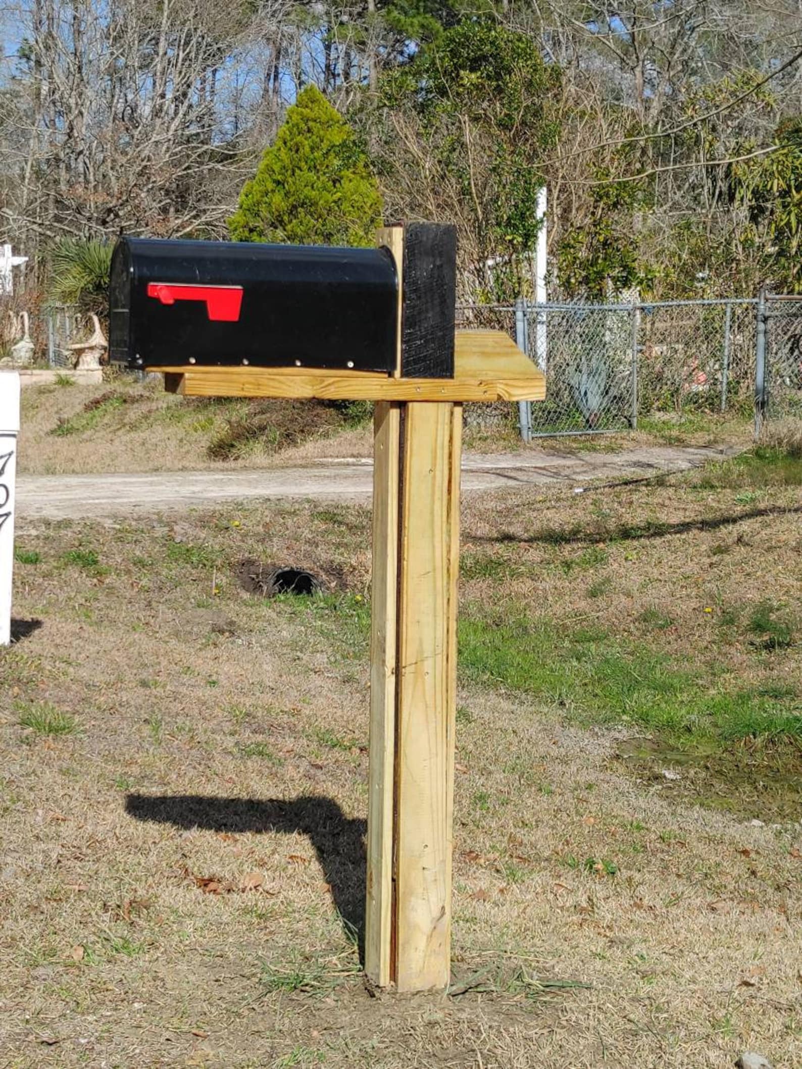 Handmade creative all wood mailbox post. Etsy