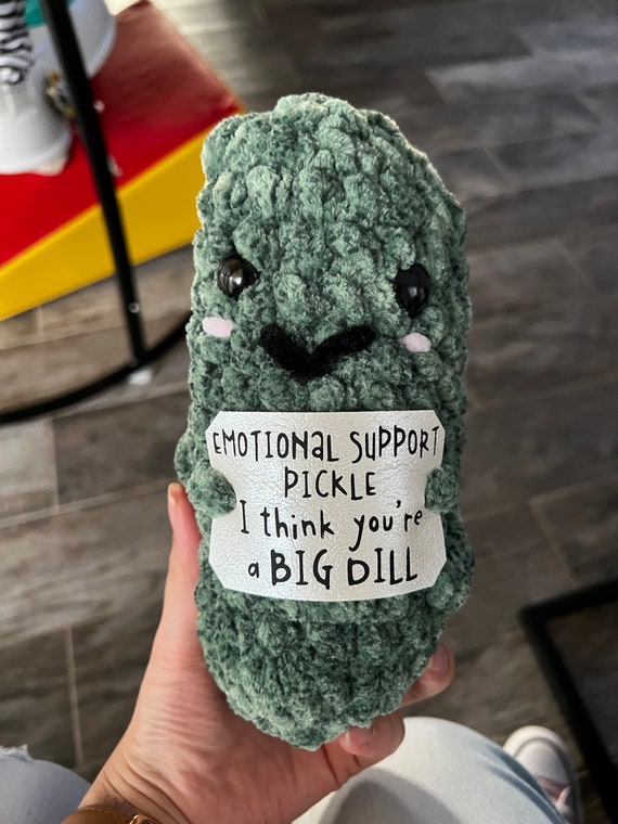 Supporto emotivo sottaceto, morbido peluche lavorato a maglia