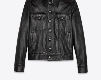 levis trucker leather