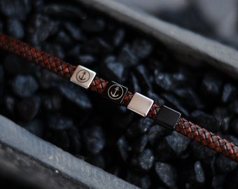 10 pezzi di foro scorrevole in acciaio inossidabile, dimensioni 6 x 3 mm, larghezza esterna 7,5 mm, perline, creazione di braccialetti, artigianato, fatto a mano, braccialetti in pelle, distanziatori