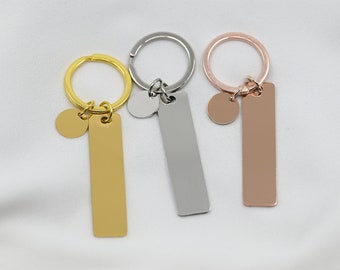 5 pezzi/10 pezzi/20 pezzi Set portachiavi in acciaio inossidabile con pendente, gioielli per donne, collana personalizzata, pendente inciso, placcato oro, oro rosa