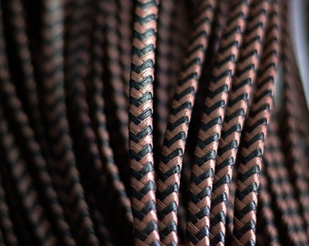 10 metri di cordini di cuoio intrecciati ovali / crea i tuoi braccialetti, artigianato, cordini