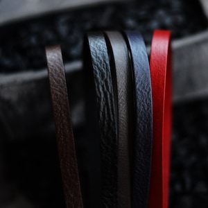 1 metro / 8-10-12 mm de ancho / Correas planas de cuero vegetal, cuero de Italia, grosor aproximado 2,8 mm-3 mm