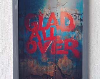 Crystal Palace Poster - CPFC Wall Art - Football Art - Crystal Palace Kit Timeline Poster - Glad All Over Print - Gift for Palace Fan