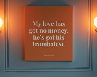 Misheard Lyrics Art Print | Funny Music Quote Poster