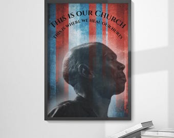 Crystal Palace Poster - CPFC Wall Art - Football Art - Maxi Jazz Print - This is Our Church Poster - Gift for Palace Fan