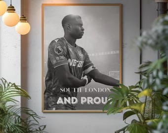 Crystal Palace Poster - CPFC Wall Art - Football Art - CPFC Captain Poster - Marc Guehi Art - Gift for Palace Fan