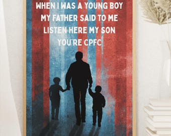 Crystal Palace Father & Sons Poster | CPFC Fan Gift