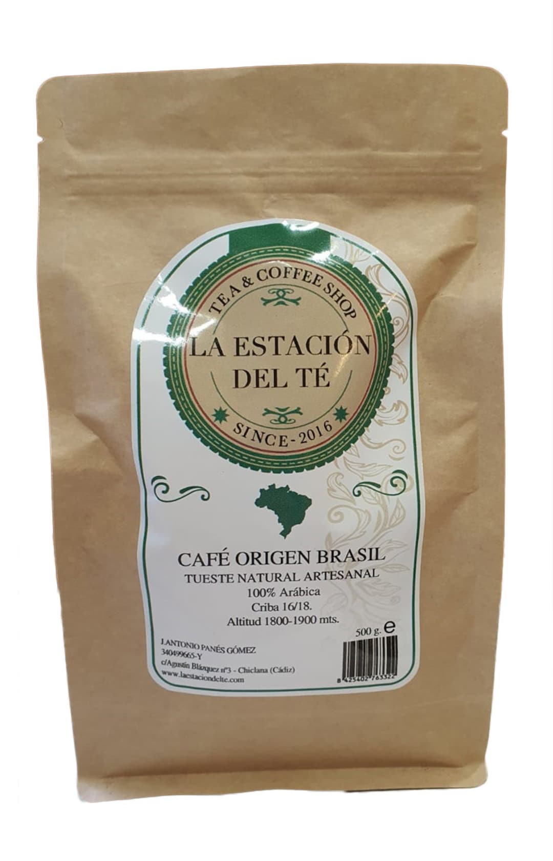 Café de origen Brasil, 100% Arábica, tueste artesanal en grano o