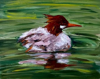 Duck Oil Painting:bird Wall Art Home Decor Handmade Artwork