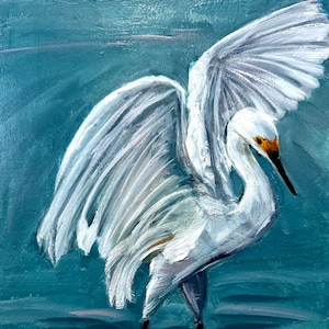 Bird Artwork Original Animal Painting Wall Art Wildlife Home Decor Bird Handmade Artwork by Leenfineart