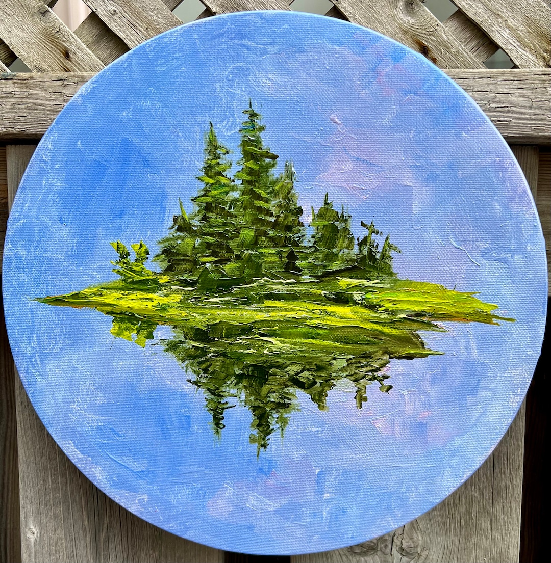 Abstract Forest Oil Painting on Canvas Wall Art Painting Etsy