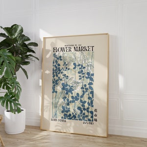 Flower Market, Vintage Art, Korin Furuya, Boho Wall Art, Japanese Vintage Art, Japanese Art, Botanical Wall Art, Digital Print