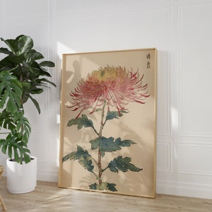 Japandi, Vintage Wall Art, Boho Wall Art, Japanese Vintage Art, Botanical Wall Art, Digital Print, Neutral Gallery Print, Asian Art