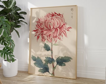 Japandi, Vintage Wall Art, Boho Wall Art, Japanese Vintage Art, Botanical Wall Art, Digital Print, Neutral Gallery Print, Asian Art