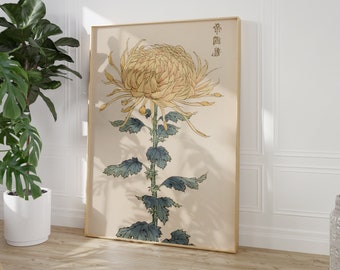 Japandi, Vintage Wall Art, Boho Wall Art, Japanese Vintage Art, Botanical Wall Art, Digital Print, Neutral Gallery Print, Asian Art