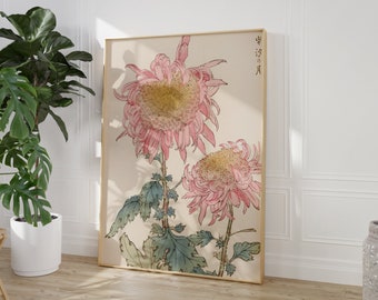 Japandi, Vintage Wall Art, Boho Wall Art, Japanese Vintage Art, Botanical Wall Art, Digital Print, Neutral Gallery Print, Asian Art