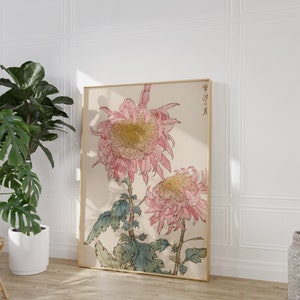 Japandi, Vintage Wall Art, Boho Wall Art, Japanese Vintage Art, Botanical Wall Art, Digital Print, Neutral Gallery Print, Asian Art