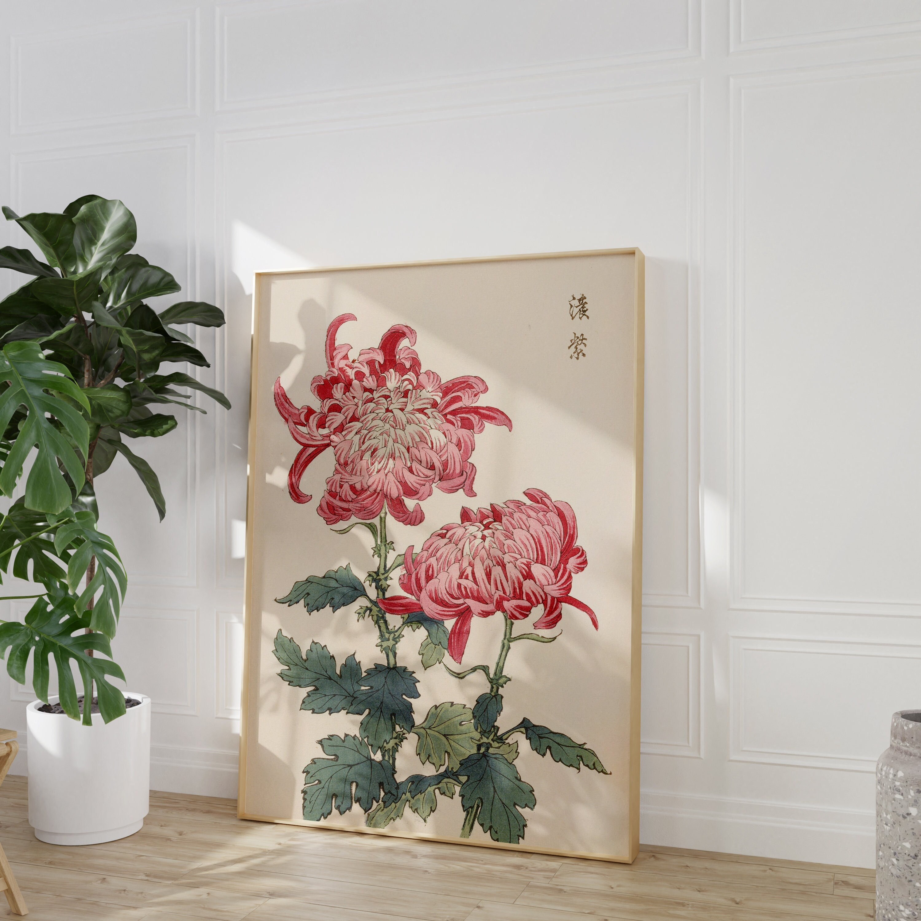 Japandi, Vintage Japanese Wall Art, Japandi Art, Japanese Vintage Art, Botanical Wall Art, Digital Print, Neutral Gallery Print, Asian Art