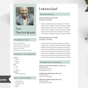 Professional application template CV template German modern blue - Canva template for your application with cover sheet/cover letter/enclosure